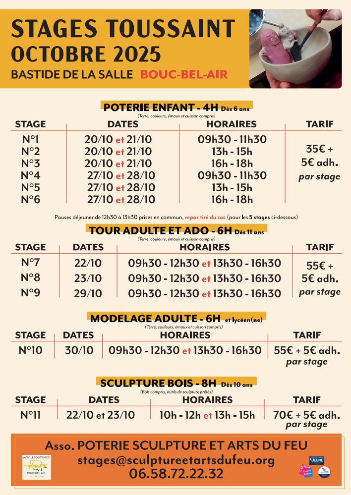 Stages Toussaint 2025